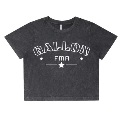 Women's Stone Wash Crop Top 2 Thumbnail